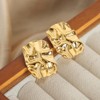 Chunky Gold Stud Earrings for Women Trendy 14k Gold Earrings