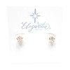 Aretes Cristal Zirconia de 5mm - Chapa de Oro Calidad