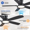 BYKISTOK 52" Flush Mount Ceiling Fan with Lights and Remote