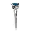 Silvershake Genuine London Blue Topaz White Gold Plated 925 Sterling