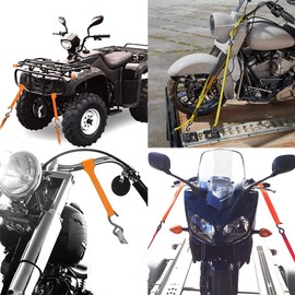 Heavy Duty Soft Loop Short Small Vehicle Moving Tie Down Straps,2 inch Soft Loop Tie Down Straps for Motorcycle