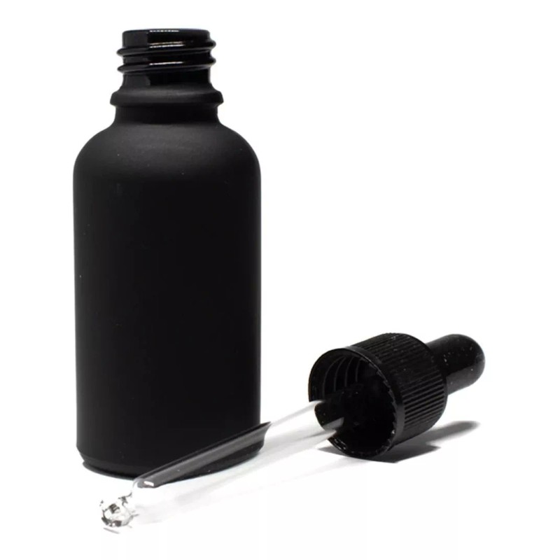 Meliars Gotero 30 Ml Frasco Negro Matizado Bulbo Negro (10