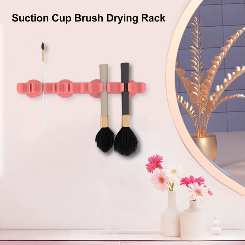 Sonew Makeup Brush Drying Rack, Silicone Wall Mounted Makeup Brush