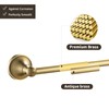 Leyden Antique Brass Towel Bar, Adjustable Towel Holder Rod Brass