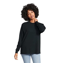 Comfort Colors Adult Long Sleeve Tee, Style 6014, Black, Small