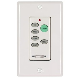 UC9051T 3 Speed Ceiling Fan Wall Control Replacement, Fan Speed, Light Control, & Reverse.