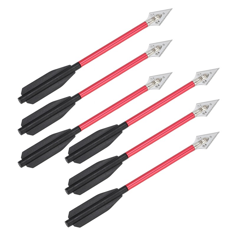 6Pcs Crossbow Arrows Double Screw Fixing Aluminum Alloy Shooting Bow