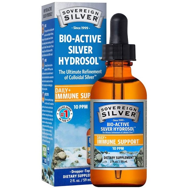 Sovereign Silver Bio-Active Silver Hydrosol- Colloidal Silver - 2oz - Dropper