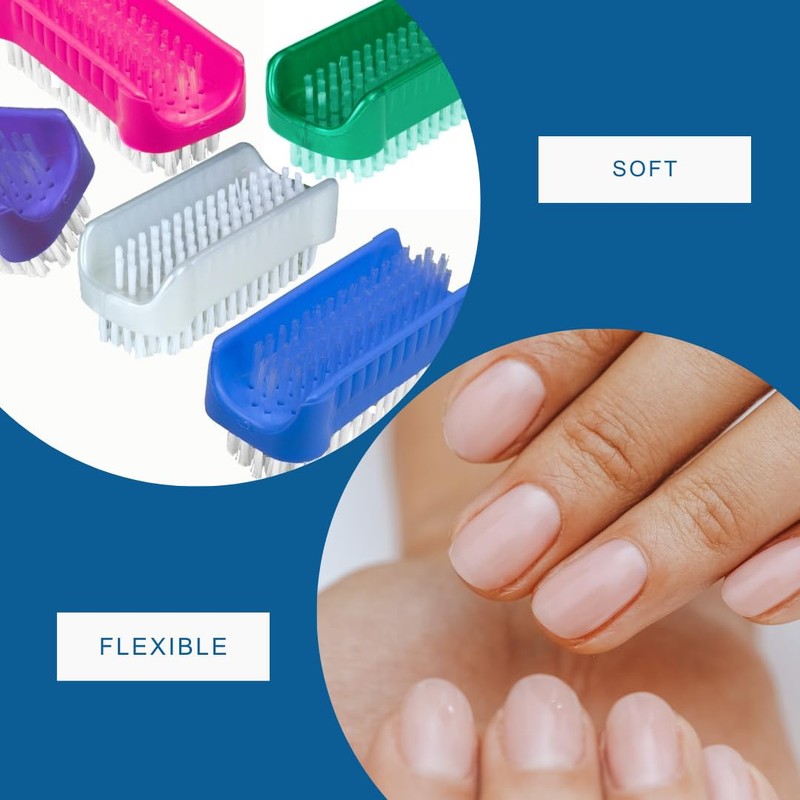 Nail Cleaning Brush (5 Pcs) Double Sided Finger Brush Scrubbing