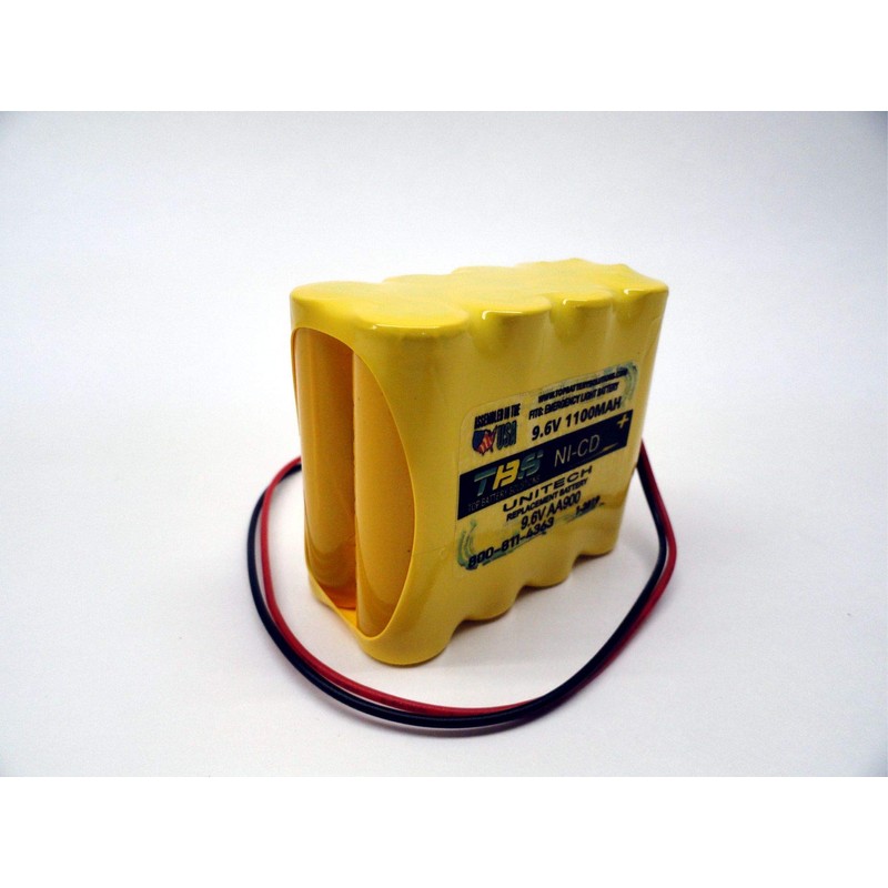 5PC Unitech AA900mAh 9.6V Battery Emergency Light 9.6V 1.1Ah NiCD