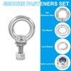 PATIKIL M4 x 11mm Eye Bolt with Nut, 6 Pack