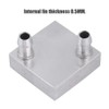 Water Cooling Copper Block, ASHATA 40x40mm Aluminum Alloy Water-Cooled Heat