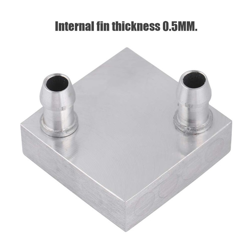 Water Cooling Copper Block, ASHATA 40x40mm Aluminum Alloy Water-Cooled Heat