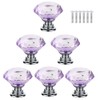 BOZONLI Purple Crystal Furniture Knobs, Cupboard Knobs, Drawer Knobs, Pack