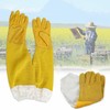 AIMALL 18.11 Inches Beekeeping Gloves Goatskin with Vented Beekeeper Keeping