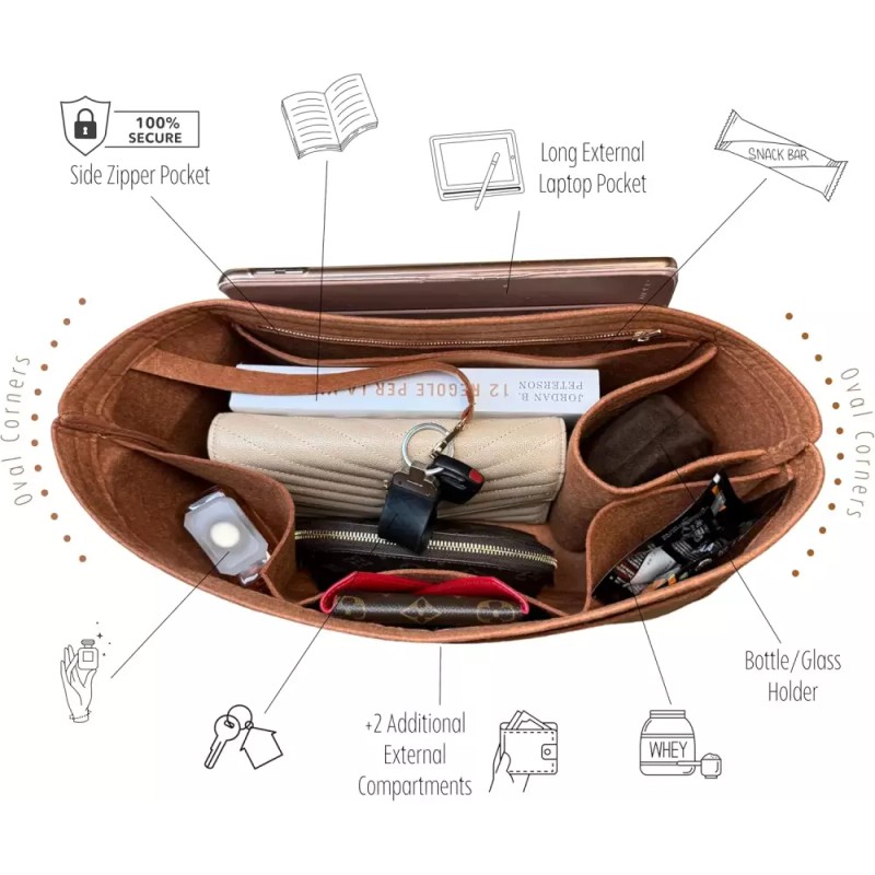 Longchamp 롱샹 르 플리지 백 인서트와 호환되는 프리미엄 지갑 정리함