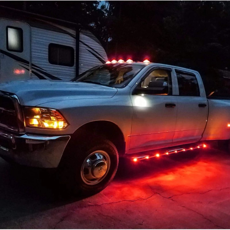 Nilight 10PCS 3/4 Inch Round LED Front Rear Side Marker