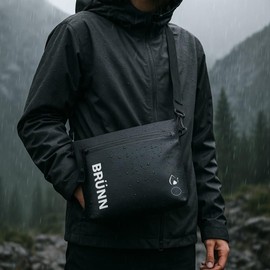 BRÜNN Waterproof Dry Pouch | IPX7 Rated Floating Dry Bag with Zipper Pocket – Durable, Lightweight & Leak-Proof Gear Organizer for Boating, Kayaking, Beach & Travel (Black)