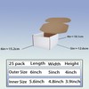 6x5x4 inch Shipping Boxes Set of 25， White Corrugated Cardboard