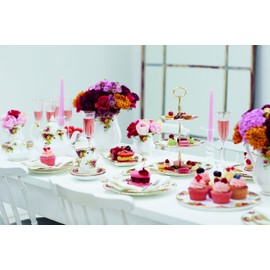 Royal Albert Old Country Roses 9-Piece Tea Set & Tray, Mostly White with Multicolored Floral Print