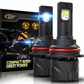 Cougar Motor 9007 Fog Light Bulbs, HB5 Lights Bulb 18000LM 6500K Super Bright Plug and Play Fog Light - Pack of 2
