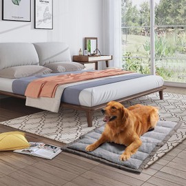 Rollup Outdoor Dog Bed,Camping Travel Dog Bed Mats for Medium Large Dogs, Portable, Foldable, Machine Washable Pet Accessories for Maximum Convenience 36”*23” Grey