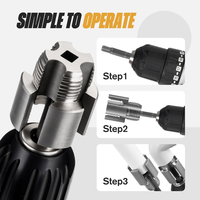 Pipe Thread Cutting Tool, Integrated Internal & External Pipe Threading