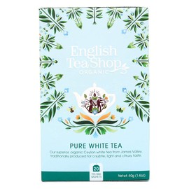 English Tea Shop Organic Pure White Tea - 20 Tea Bag Sachets