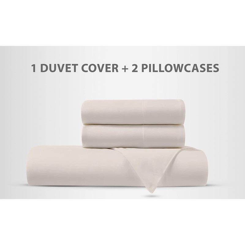Sapphire Collection Plain Duvet Cover With Pillow Case Non Iron