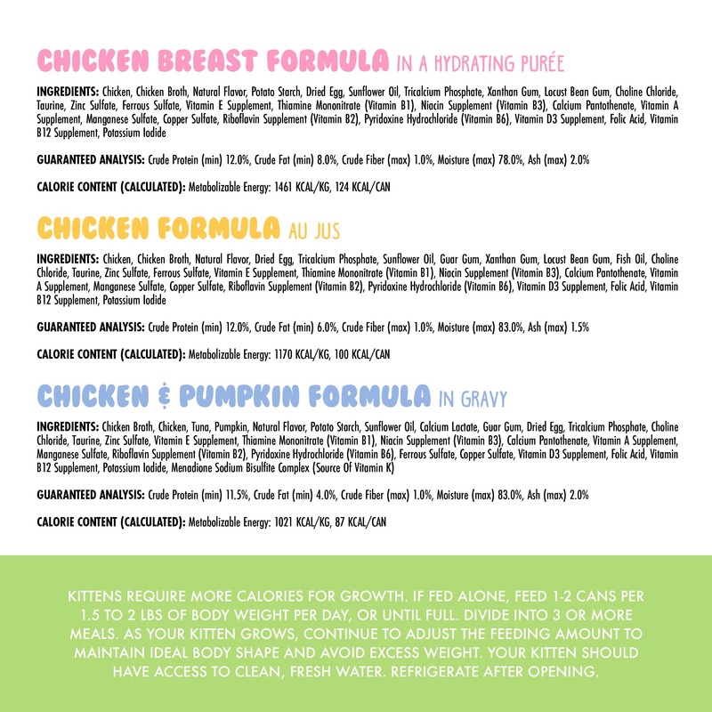 Weruva Kitten, Fur Baby Favorites Variety Pack, 3oz Can (Pack