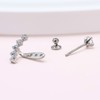 Limerencia Titanium Stud Earrings with Dangling, G23 Medical Earrings, Hypoallergenic
