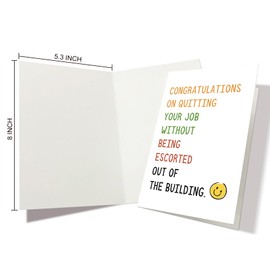 Nchigedy Funny Cowoker Leaving Card for Him Her, Humor Going Away Gift for Coworker Colleague, Naughty New Job Card for Men Women, Congratulations on Quitting Your Job Cards