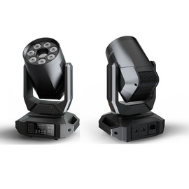 Stage Moving Head Light 100W Beam Spot and 70W Wash Lighting 2 in 1 with 5-Facet Prism for Party Wedding DJ Disco（1PC
