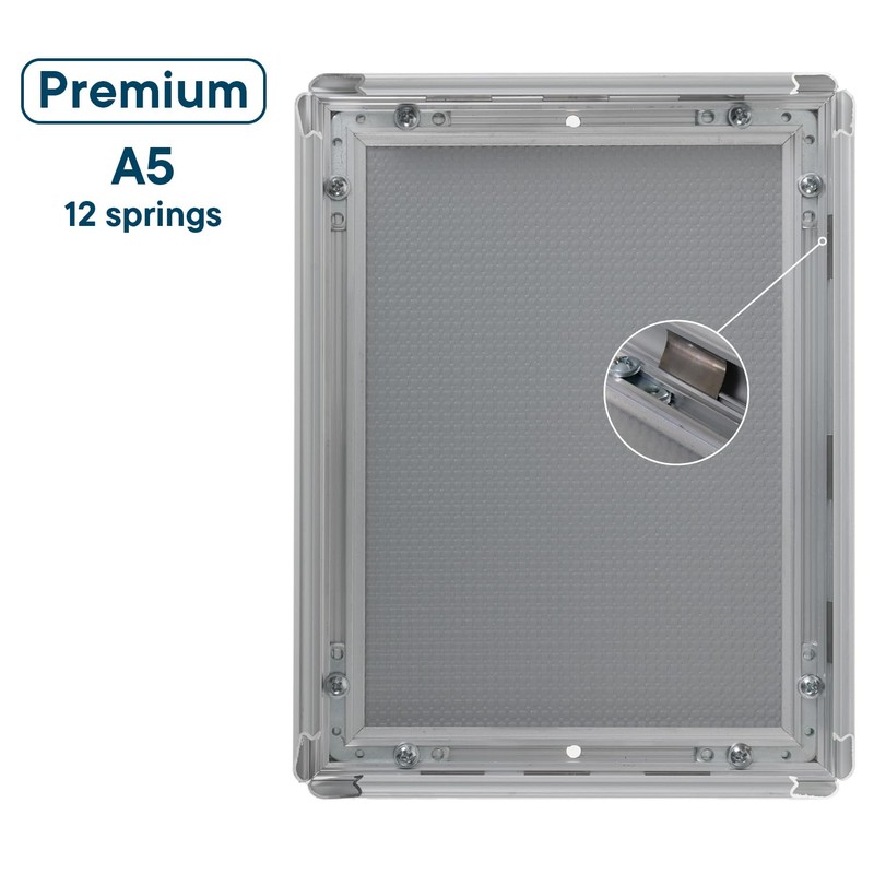 Opus 2 folding frames A5 with 20 mm aluminium profile,