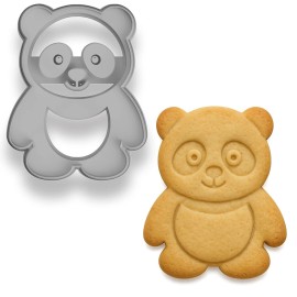Mighty Gadget Cute Panda Cookie Cutter & Stamp - 4x3.14", Adorable Bear (Random Color)