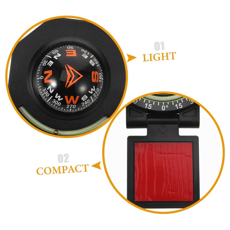 BUGUUYO Car Compass Auto Compass Car Phone Mount Cell Phone