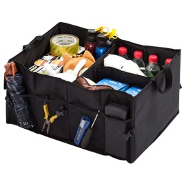 Unbranded Car Foldable Organizer Truck Large capacity Case Bags Black Trunk Storage Bag
