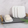 4 Pack Soap Holder Pad，Soap Holder for Kitchen & Bathroom，White