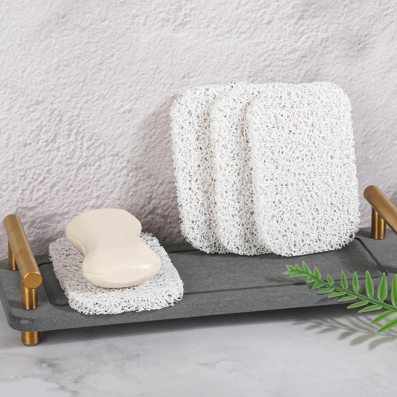 4 Pack Soap Holder Pad，Soap Holder for Kitchen & Bathroom，White