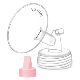 Maymom Pump Part Compatible with Spectra/Ameda Luna Pumps, Syngery Gold; Incl Wide Mouth Flange 15 mm Valve; Not Original Spectra Flange; Replaces Spectra S1 S2, Plus Shield, Pump Parts, Accessories