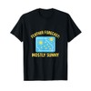 Feather Forecast Mostly Sunny Bird Watching Humor T-Shirt