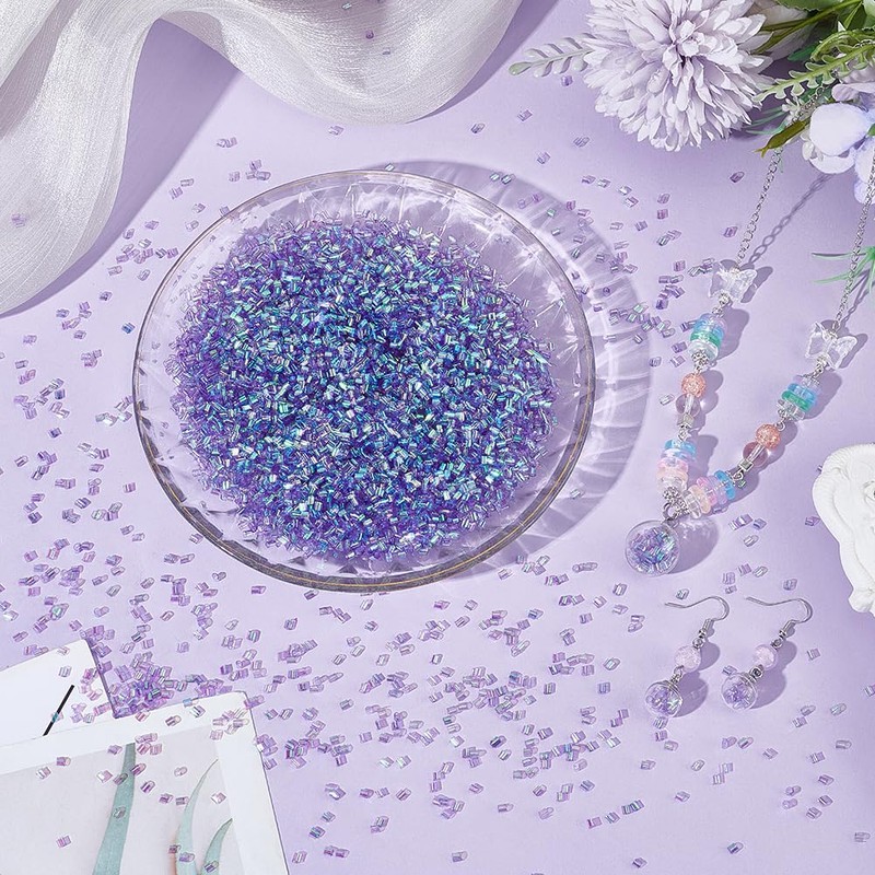 SUNNYCLUE 1 Bag 90 g Bingsu Beads Transparent Straw Tube