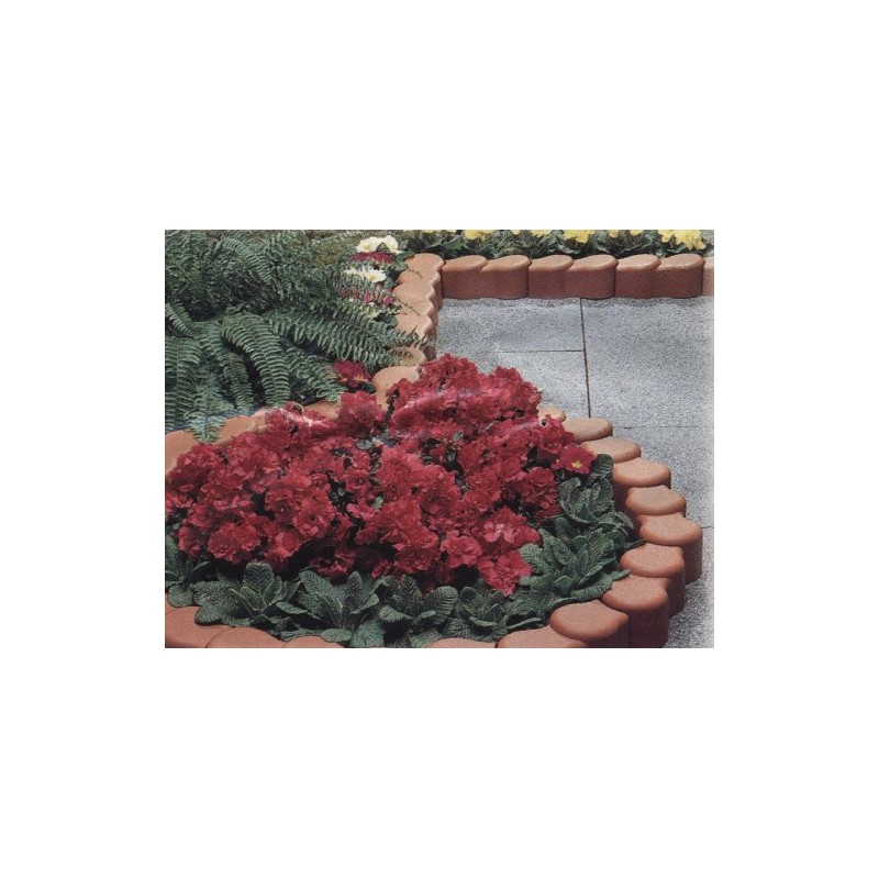 Garden Border Edging, Interlocking, Swivel, Terracotta, about 16 Feet