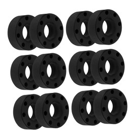 KICHOUSE Table Soccer Rod Accessories 16pcs Foosball Hard Bumpers Sturdy Black Replacement Parts for Foosball Machines