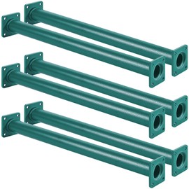 Purife Set of 6 Playground Accessories Monkey Bars for Backyard - Metal Ladder Rungs for Playset, Outdoor Playground Safety Climbing Handles - 16.5 inch, Green