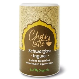 Classic Ayurveda - Chai Latte Black Tea - Ginger - 220 g - Instant Drink Powder for Mixing - Organic Certified