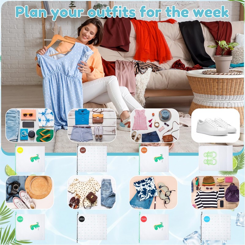Woanger 16 Pcs Packing Cubes for Travel, Days of The