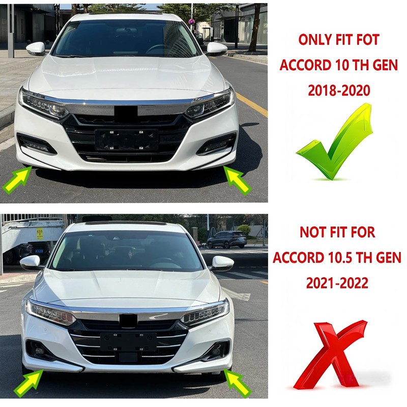 skkyoro Front Bumper Lip Splitter Spoiler for Honda Accord 2018