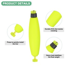 M METERXITY 5-Pack Fishing Bobbers Floats, 77mm EVA Foam Weighted Bobbers for Crappie/Bluegill/Trout Bass/Catfish, Clip-on Floats Slip Corks Floaters Strong Buoys [Yellow]