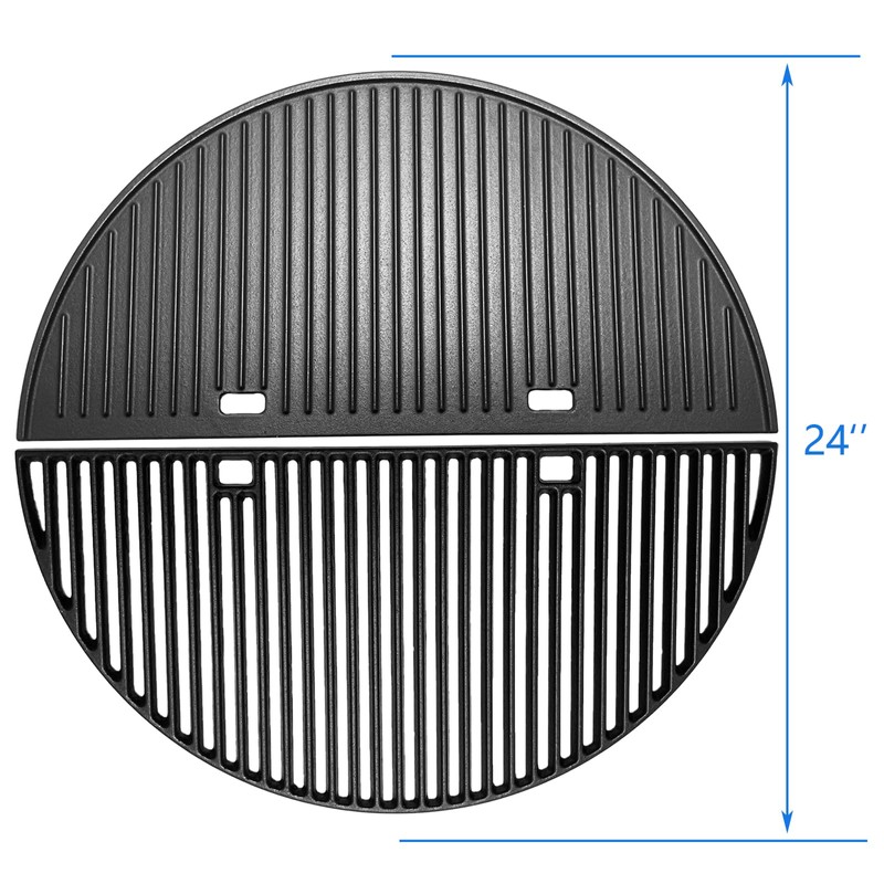 24" Cast Iron Heavy Round Grill Grates and Griddle for